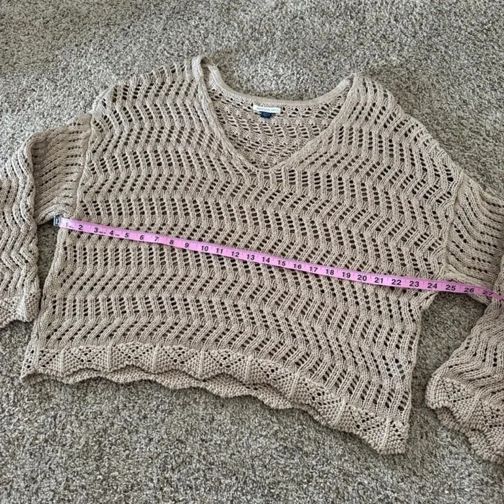 American Eagle V-Neck Crochet Knit Sweater
 size XL - Picture 8 of 12